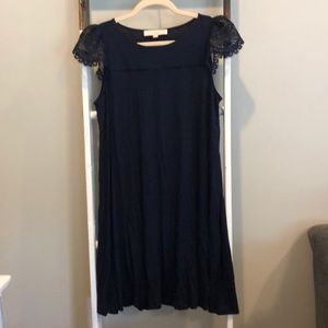 Loft Lace Cap Sleeve Swing Dress